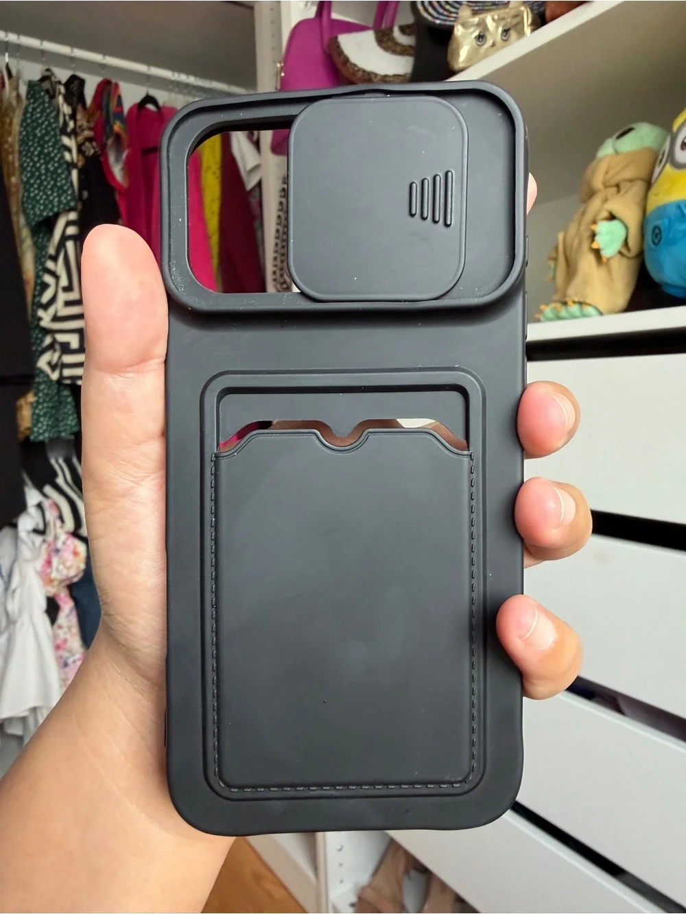 Coffee Themed Burgundy Phone Case with Card Holder iphone 16pro max